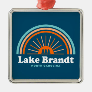 Lake Brandt North Carolina Rainbow Metal Tree Decoration