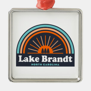 Lake Brandt North Carolina Rainbow Metal Tree Decoration