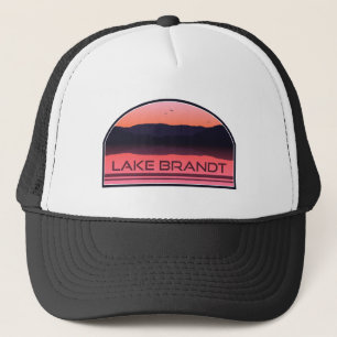 Lake Brandt North Carolina Red Sunrise Trucker Hat