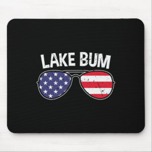 Lake Bum Lake Life Boating Fishing Camping Campfir Mouse Mat