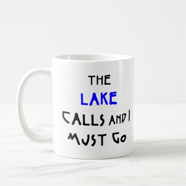 lake calls coffee mug (Left)