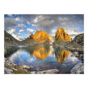 Lake Catherine Banner Ritter Sunset - Sierra Photo Print