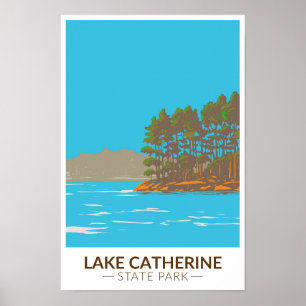 Lake Catherine State Park Arkansas Vintage Poster