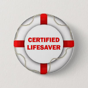 Lake Certified Lifesaver 6 Cm Round Badge