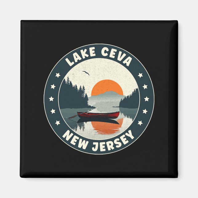 Lake Ceva New Jersey Sunset T Shirt  Magnet (Front)