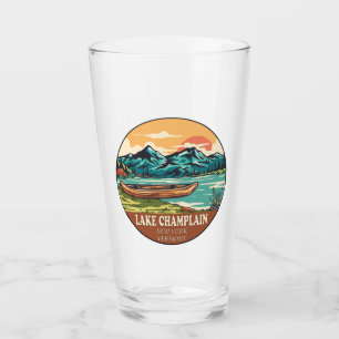 Lake Champlain Boating Fishing Emblem Glass
