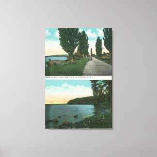 Lake Champlain Drive View Canvas Print