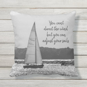 Lake Champlain Sailboat B&W Custom Cushion