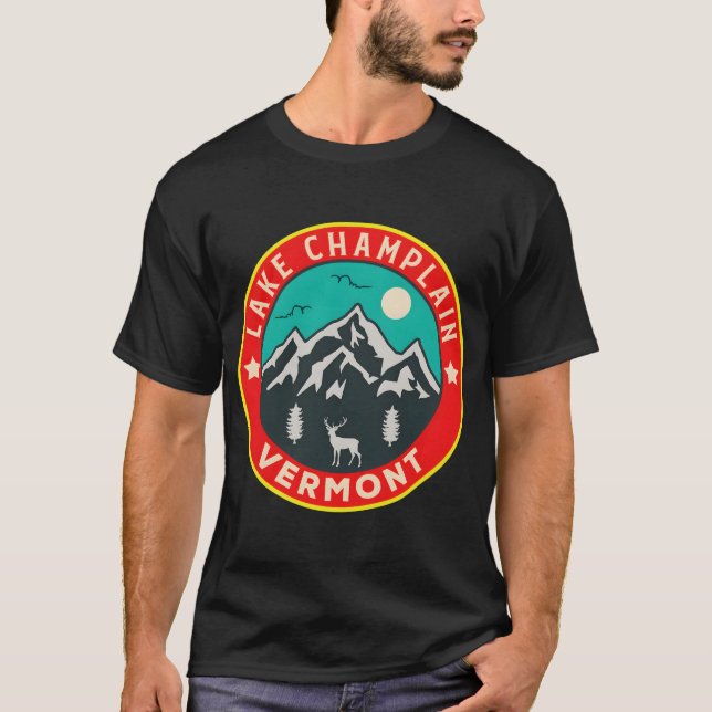 Lake Champlain Vermont � Reflections of the Blue T-Shirt (Front)
