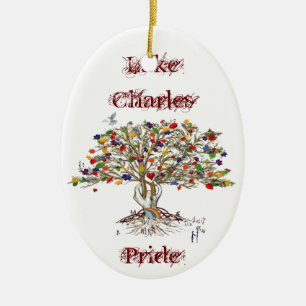 Lake Charles Pride Tree Ceramic Tree Decoration