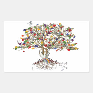 Lake Charles Pride Tree Rectangular Sticker