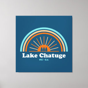Lake Chatuge North Carolina Georgia Rainbow Canvas Print
