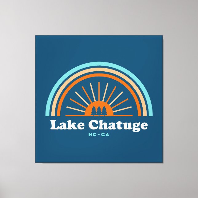 Lake Chatuge North Carolina Georgia Rainbow Canvas Print (Front)