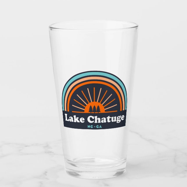 Lake Chatuge North Carolina Georgia Rainbow Glass (Front)