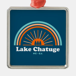 Lake Chatuge North Carolina Georgia Rainbow Metal Tree Decoration