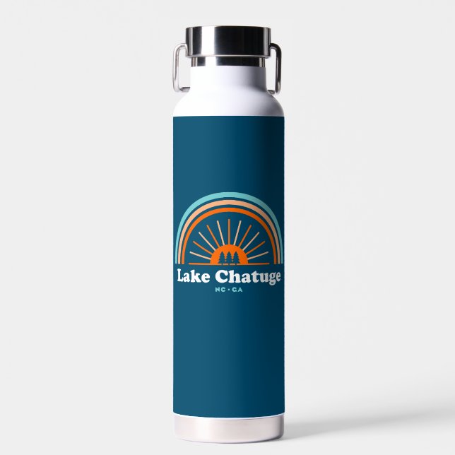 Lake Chatuge North Carolina Georgia Rainbow Water Bottle (Front)