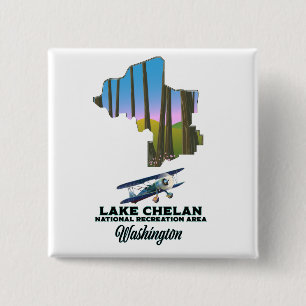 Lake Chelan National Recreation Area, washington 15 Cm Square Badge
