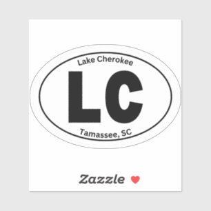 Lake Cherokee LC Vinyl Sticker - white
