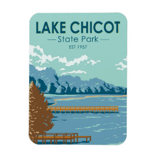 Lake Chicot State Park Arkansas Vintage Magnet