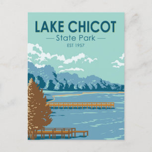 Lake Chicot State Park Arkansas Vintage Postcard
