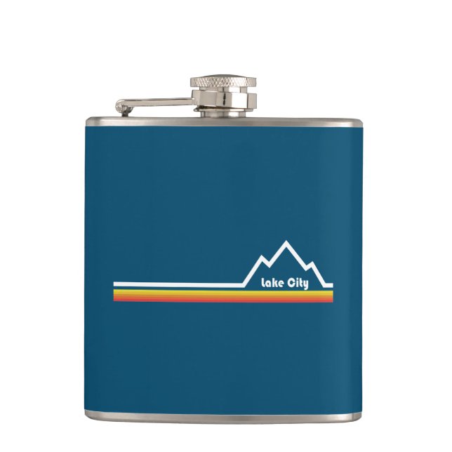 Lake City Colorado Hip Flask (Front)