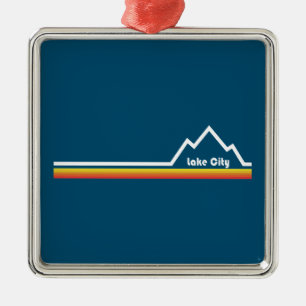 Lake City Colorado Metal Tree Decoration
