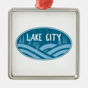 Lake City Colorado Outdoors Metal Tree Decoration