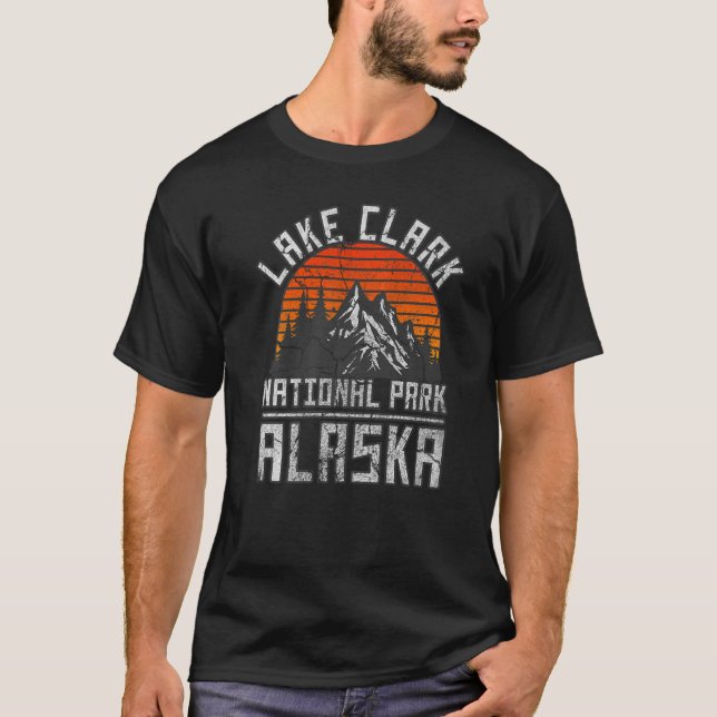 Lake Clark Alaska Nature Hiking Mountain Outdoors  T-Shirt (Front)