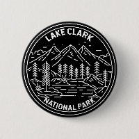 Lake Clark National Park Alaska Vintage Monoline