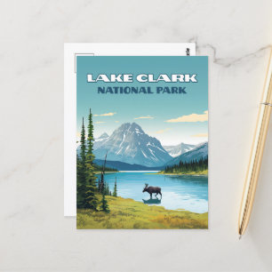 Lake Clark National Park Alaska Vintage Travel Postcard