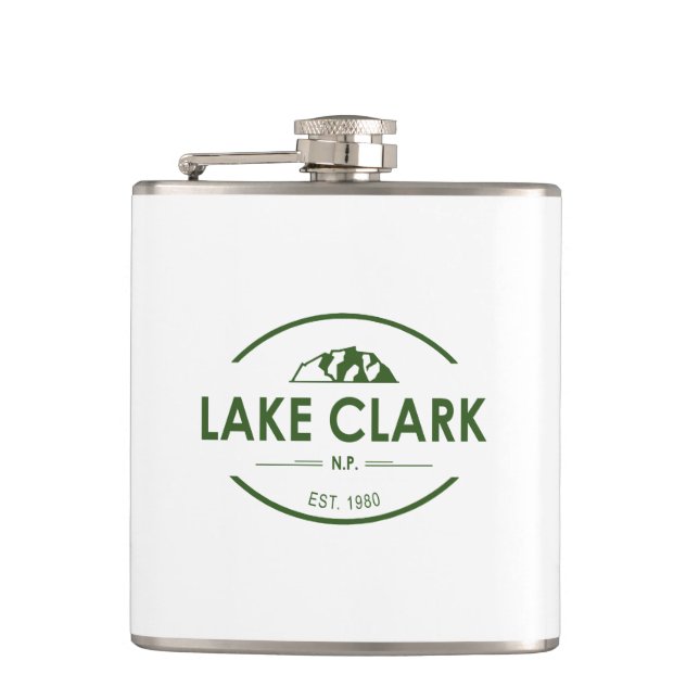 Lake Clark National Park Hip Flask (Front)