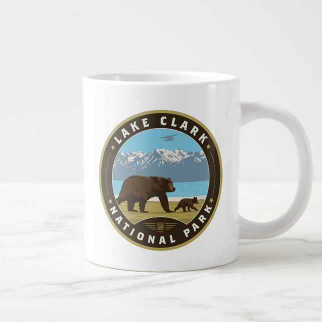 Lake Clark National Park Large Coffee Mug (Right)