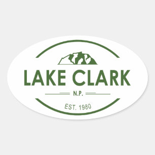 Lake Clark National Park Oval Sticker