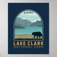 Lake Clark National Park Vintage Emblem