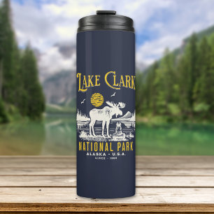Lake Clark National Park VIntage Forest Landscape Thermal Tumbler