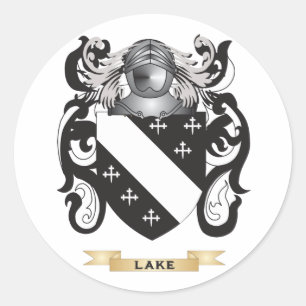 Lake Coat of Arms (Family Crest) Classic Round Sticker