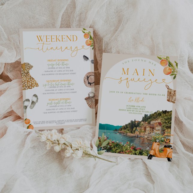Lake Como Bachelorette Invite & Itinerary (Creator Uploaded)