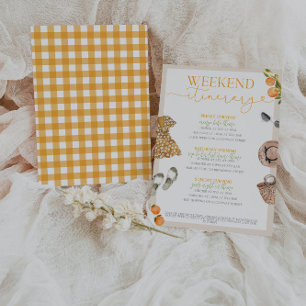 Lake Como Bachelorette Itinerary Invitation