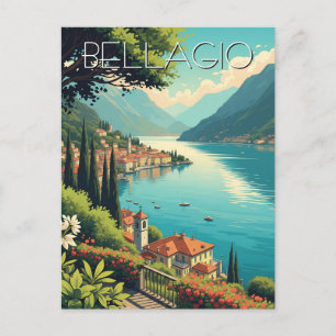 Lake Como Bellagio Italy Postcard