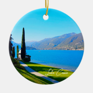 Lake Como Bellagio Walkway Italy Ceramic Tree Decoration