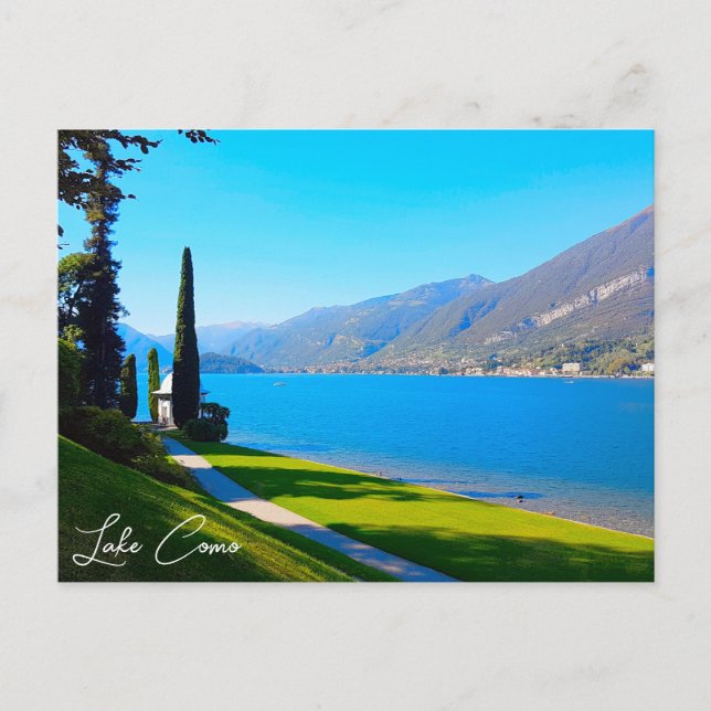 Lake Como Bellagio Walkway Italy Postcard (Front)