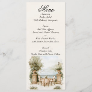 Lake Como Calligraphy Menu