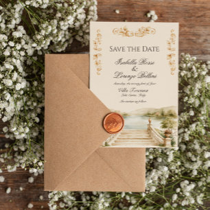 Lake Como Destination Save the Date Invitation