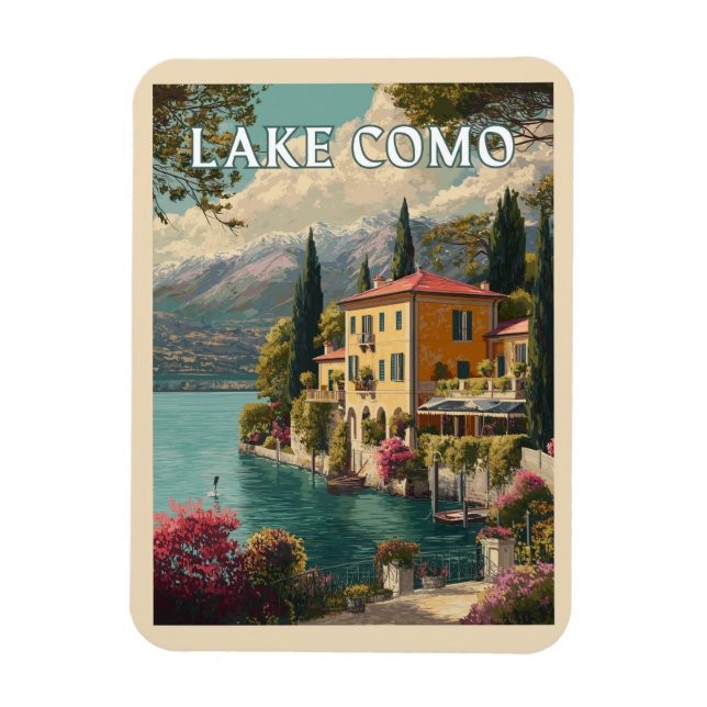 Lake Como – Italian Lakeside Charm Magnet (Vertical)