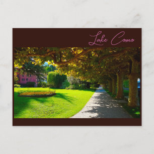 Lake Como Italy Bellagio Walkway Postcard
