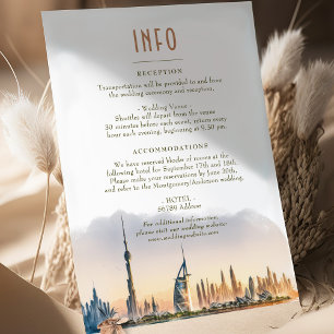 Lake Como Italy Destination Insert INFO Details In Invitation