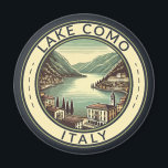 Lake Como Italy Illustration Travel Art Badge Magnet<br><div class="desc">Lake Como painterly art design. Lake Como,  in Northern Italy’s Lombardy region,  is an upscale resort area known for its dramatic scenery,  set against the foothills of the Alps.</div>