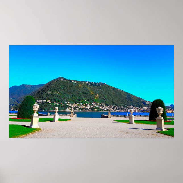 Lake Como Italy Landscape Mountains Poster (Front)