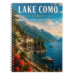 🌊 Lake Como Italy Luxury Lakeside Notebook