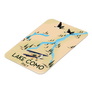 Lake Como Italy Map Travel poster Magnet
